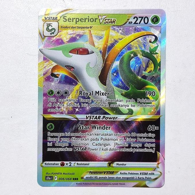 New Serperior VSTAR RRR 006/068 S11a - Kartu Pokemon Indonesia