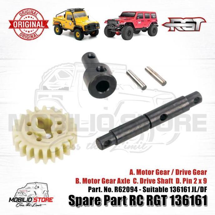 Sparepart Original R62094 Drive Gear Set RC Crawler RGT 136161 JL/DF