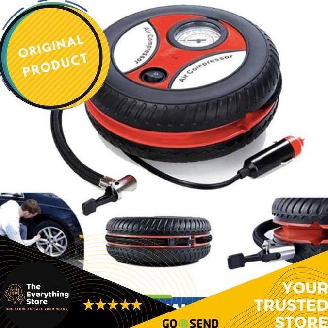 POMPA BAN MOTOR MOBIL SEPEDA / POMPA UDARA BAN MOBIL ELEKTRIK PORTABLE