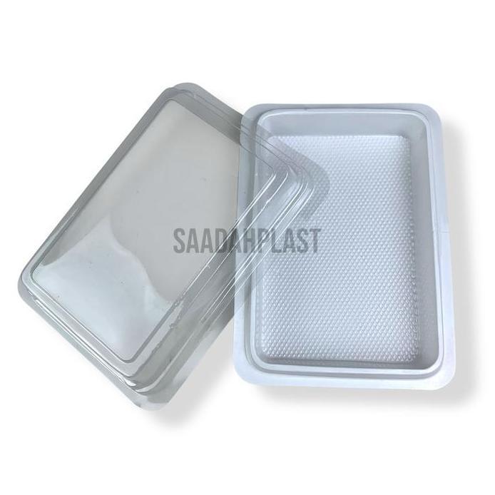 Mika Kue Snack Box Putih / Tray Box Bento Brownies Tanpa Sekat