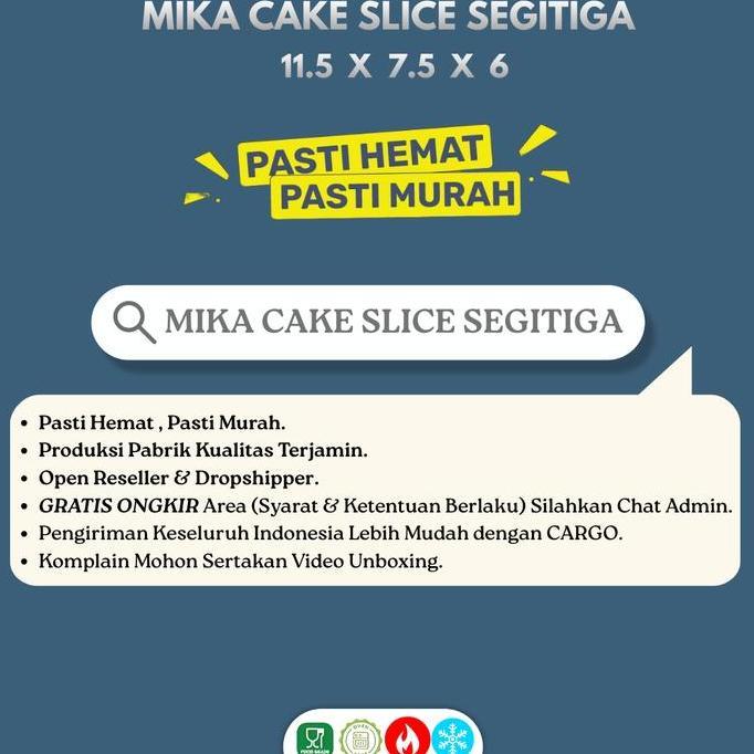 [50 Set] Mika Cake Segitiga Hitam Plus Sendok / Mika Kue Potong / CT Segitiga Kecil / Mika Sandwich 