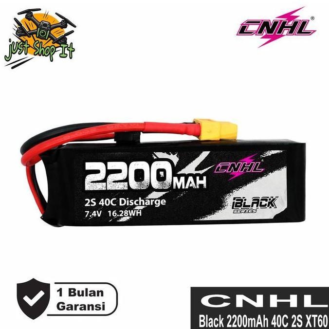 TERLARIS CNHL BLACK SERIES 2200MAH 7.4V 2S 40C LIPO BATTERY WITH XT60 PLUG