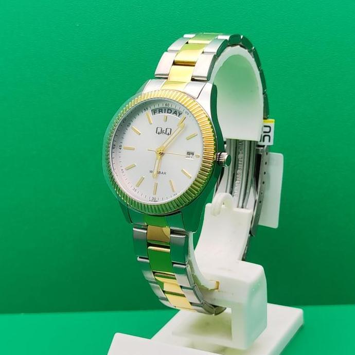 Q&Q QnQ Original Jam Tangan Wanita Strap Rantai A15A Original