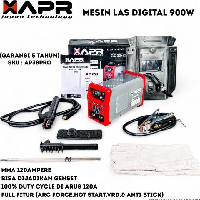 TERMURAH - MESIN LAS AP38PRO  MMA 160A Double Blower Siap Kerja Non Stop Garansi Resmi 5 Tahun APR J