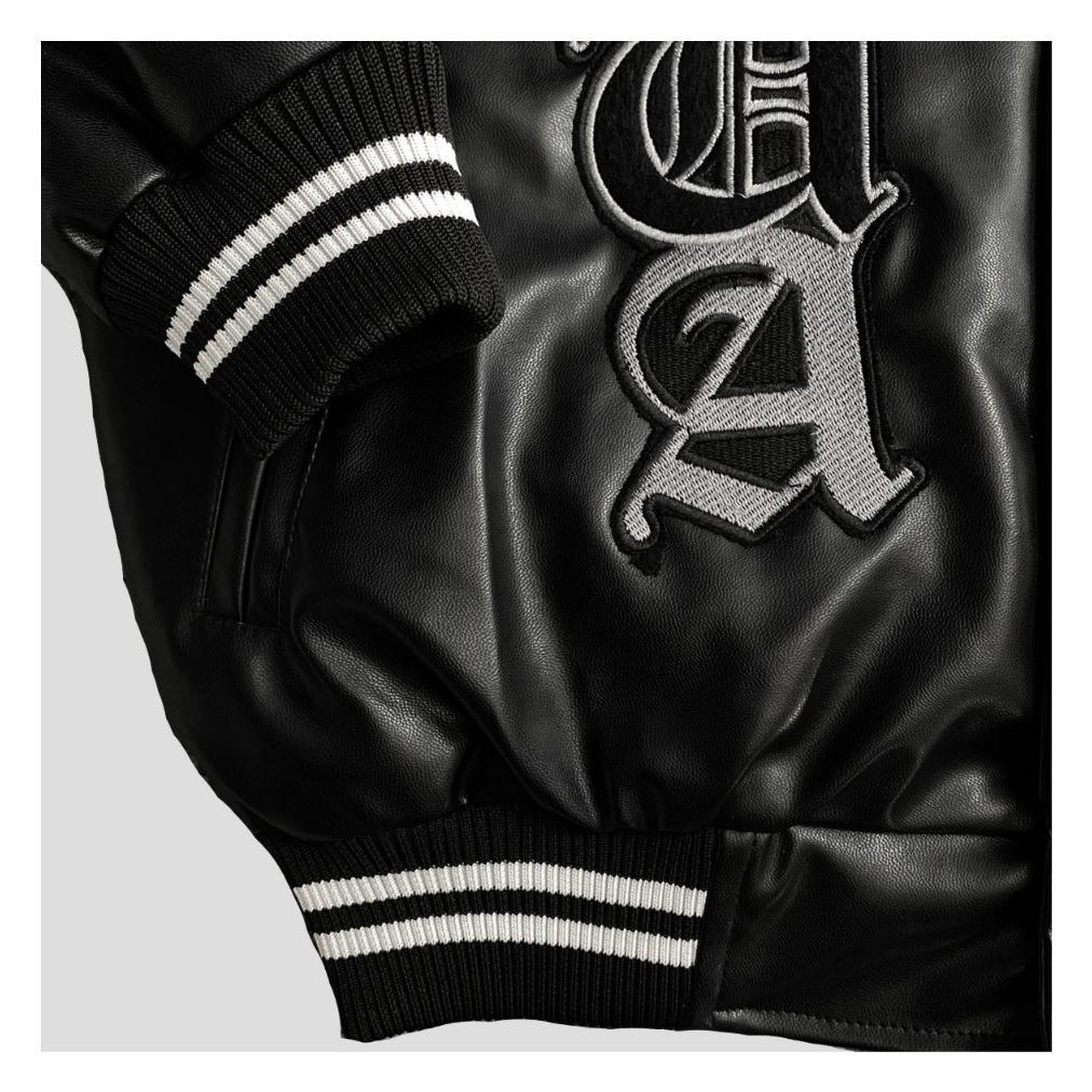 TERBARU X U A  Jaket Varsity Baseball Leather Sintetis Embroidery