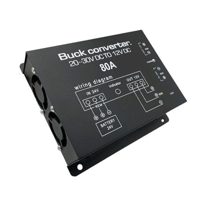 Converter Step Down DC-DC 24V to 12V 100A 80A 60A Hight Quality Step Down 24V to 12V