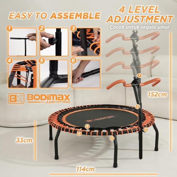 Bodimax Jumpfit Pro / Trampoline / Trampolin Dewasa