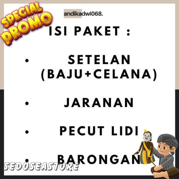 Paket  Lengkap Barongan Setelan Jaranan Pecut Anak Mainan Koleksi Jaran Kepang Kuda Lumping