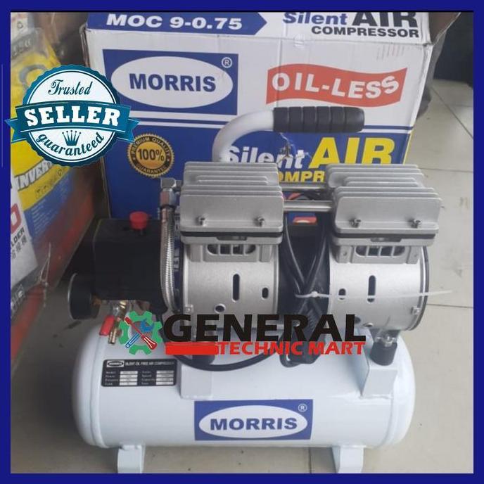 Kompresor angin Morris MOC 9-9.75 Oil-less tanpa olie silent garansi