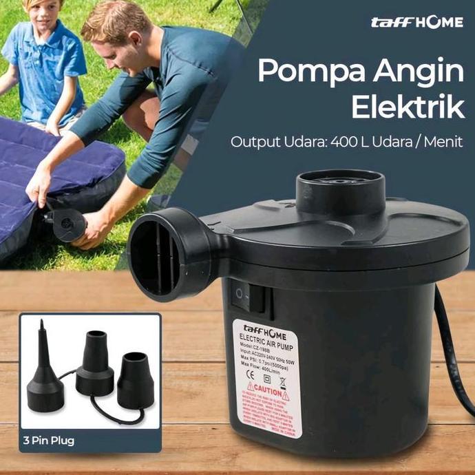 Pompa Angin Elektrik Air Pump Vacuum Compression Electric Pompa Bantal Kasur Pelampung Bola