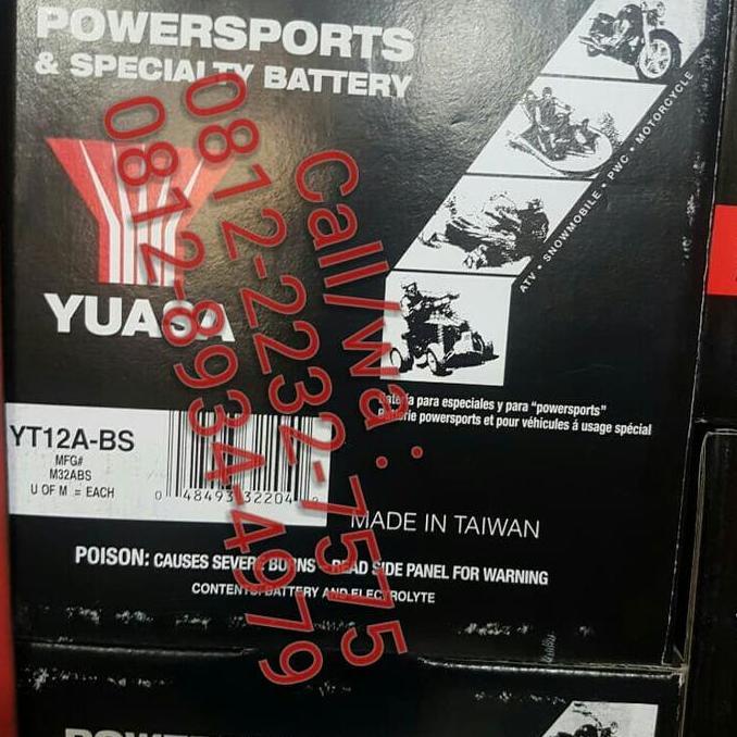Aki Motor Kawasaki Er6 ER6 YT12A-BS Yuasa Taiwan