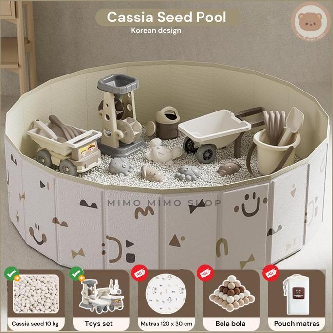 SAND POOL - kolam pasir batu cassia seed mainan motorik anak Bola Toys Water