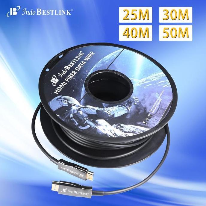 TERBARU - Kabel hdmi to hdmi optical 4k 25meter / kabel hdmi optic 25m 4k