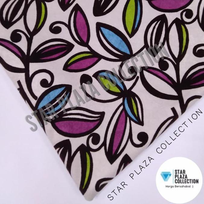 Kain Bludru / Beludru Sofa / Jok / Kursi Motif Daun-Daun - Romario