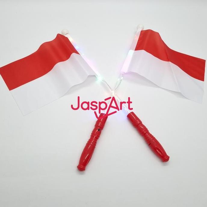Ready BENDERA TONGKAT MERAH PUTIH DEKORASI AGUSTUSAN BENDERA KAIN PLASTIK
