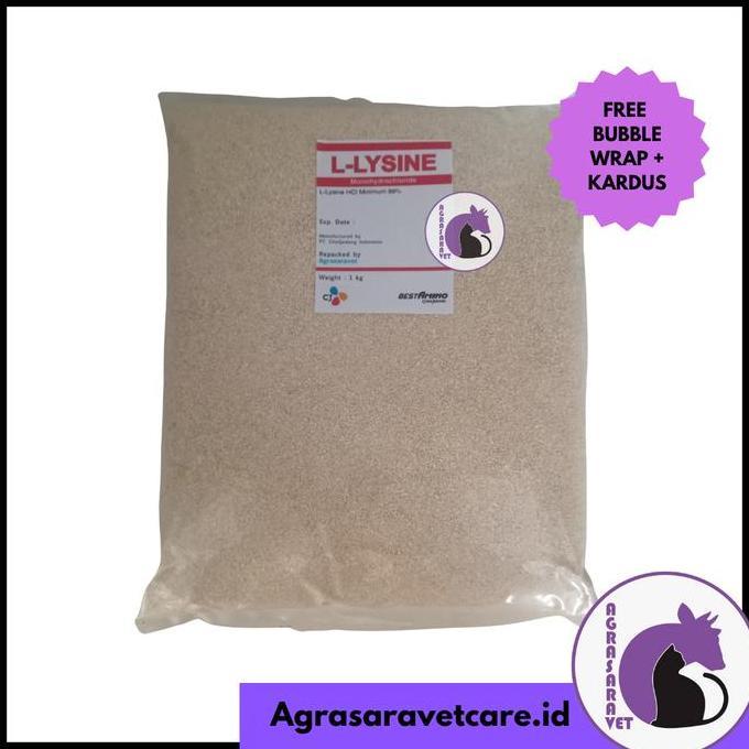 L Lysine 99% Cheil Jedang 1 KG (Lysin lisin) vitamin ternak kucing