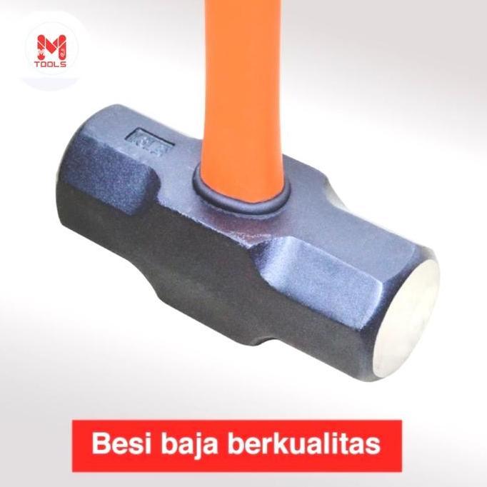 Palu Batu Gagang Fiber KENMASTER 12 lbs / 6 kg - KENMASTER Palu Batu Gagang Fiber/Karet - Palu Bodem