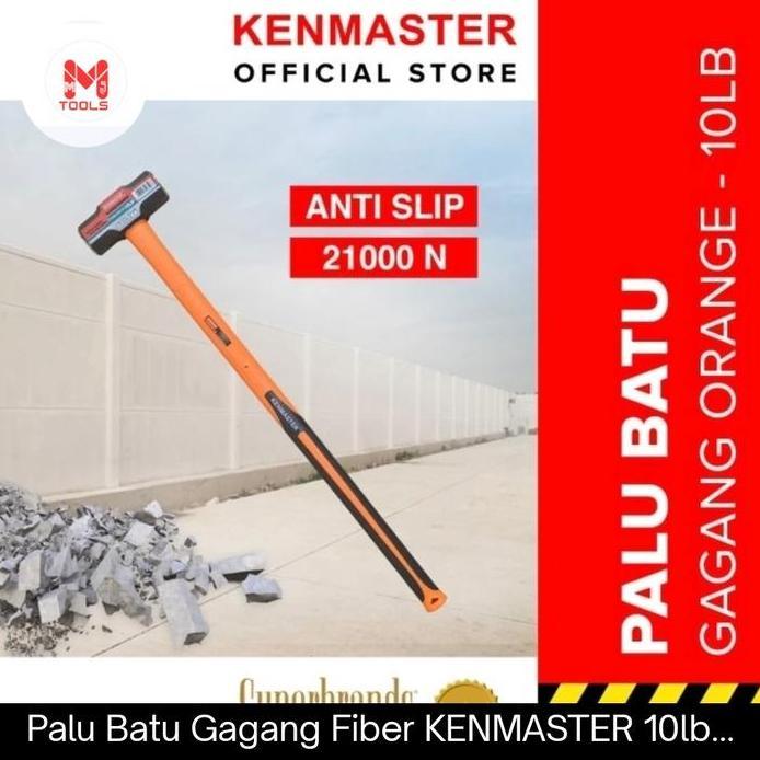 Palu Batu Gagang Fiber KENMASTER 10lbs / 5 kg - KENMASTER Palu Batu Gagang Fiber / Karet - Palu Bode