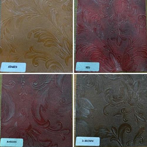 Kulit Oskar Sofa/Kursi/Jok Sintetis Murah Motif Bunga Timbul - Soffi
