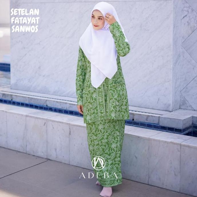 ADEBA SETELAN FATAYAT BAHAN SANWOS SETELAN FATAYAT NU BATIK FATAYAT NU Muslim Wanita Baju Atasan Dew