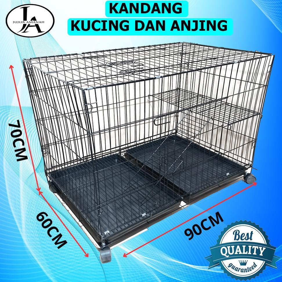 Kandang Kucing Anjing 90cm Besi Tebal 100% Asli