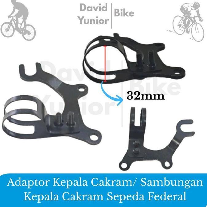Adaptor Kepala Cakram/Sambungan Dudukan frame Jadul Sepeda Federal Lama Kaliper Rotor disc brake rem