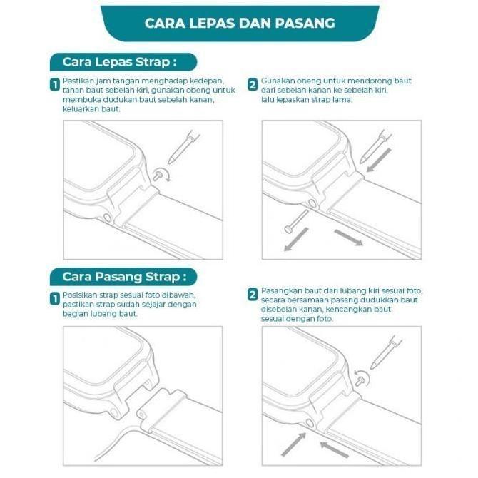 Imoo Z1/Z2/Z3/Z5/Z6 Smartwatch Tali Jam Anak Original - Strap Silicone Rubber Asli