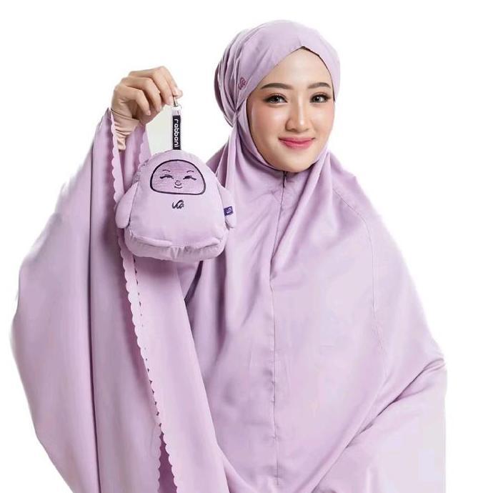 Rabbani Mukenah Dewasa 2 in 1 Polos Mukena Travel Lucu dan Imut Bahan tidak Menerawang
