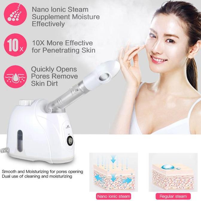 LEXSA1 COD Face Sauna Facial Steamer Uap Wajah Aroma Ozone Thermal Steam Humidifier Whitening Moistu
