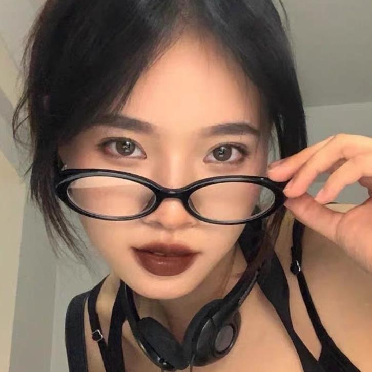 Original Kacamata Retro Wanita /Bingkai Oval Kacamata Model Korea Untuk Unisex