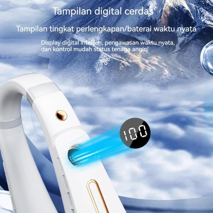 TERLARIS NECK FAN KIPAS ANGIN GANTUNG LEHER /KIPAS ANGIN PORTABEL KIPAS ANGIN MINI ISI ULANG YANG DI