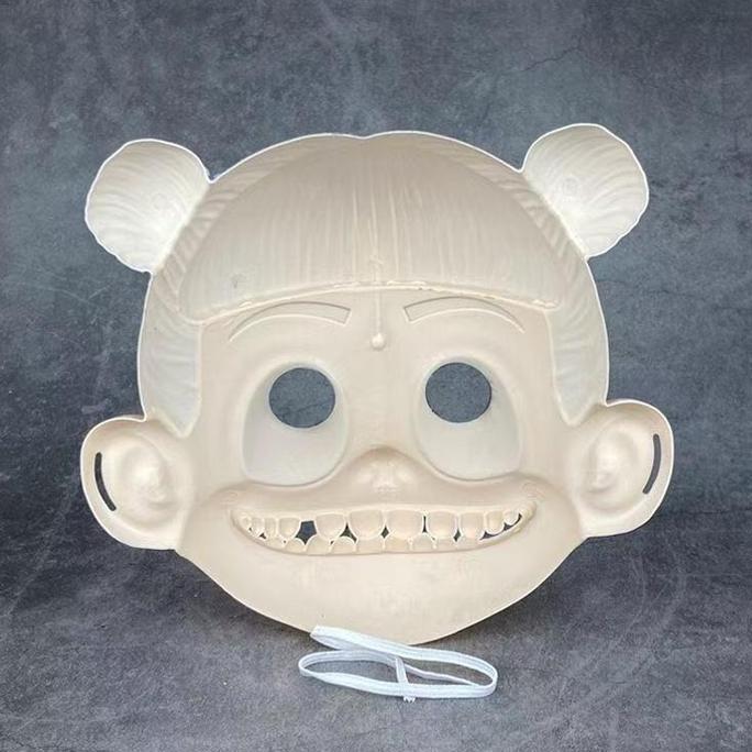 HERBONE Topeng Karakter Nezha Aksesori Cosplay Makeup Mainan Kartun Periferal Film Populer Hadiah Un