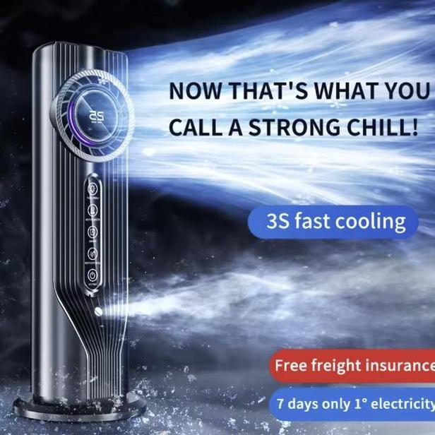 NARBU SMARTCOM AC Portable Tower Fan Kipas Angin Standing Bladeless Air Fan Cooling LED Display
