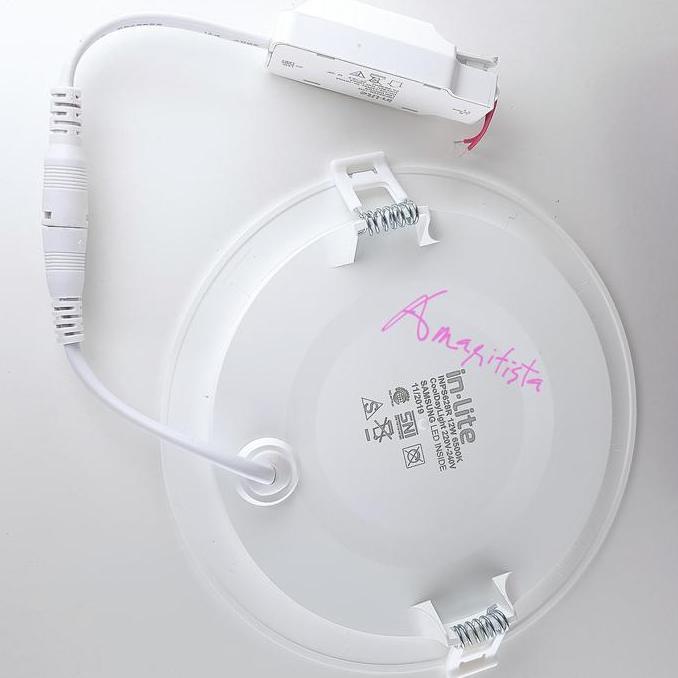 Lampu Downlight LED Panel Inlite SAMSUNG LED 12w Putih 6500K 900Lm