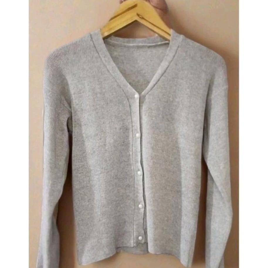 BEST SALE CARDIGAN RAJUT POLOS-KANCING 5 GOLD AUTER RAJUT WANITA