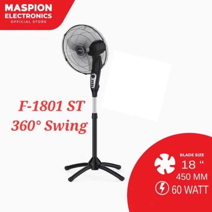 SUMOBOX Maspion Kipas Angin 1801ST F1801ST Berdiri Baling plastik 18inch F 1801 ST Oscilation Berput