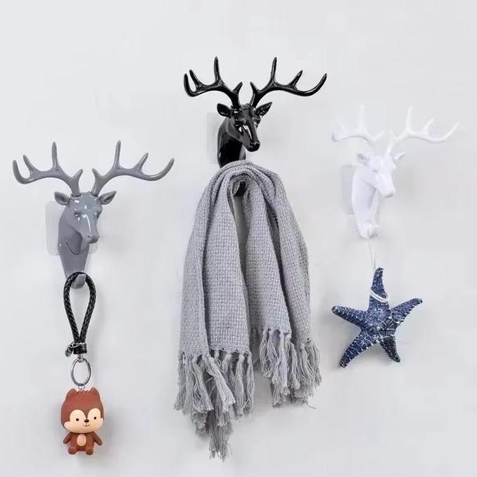 CORELA Hanger Gantungan Kunci Dinding Tanduk Rusa Doe Deer Key Hooks Stand Hook Dekorasi Pajangan Ga