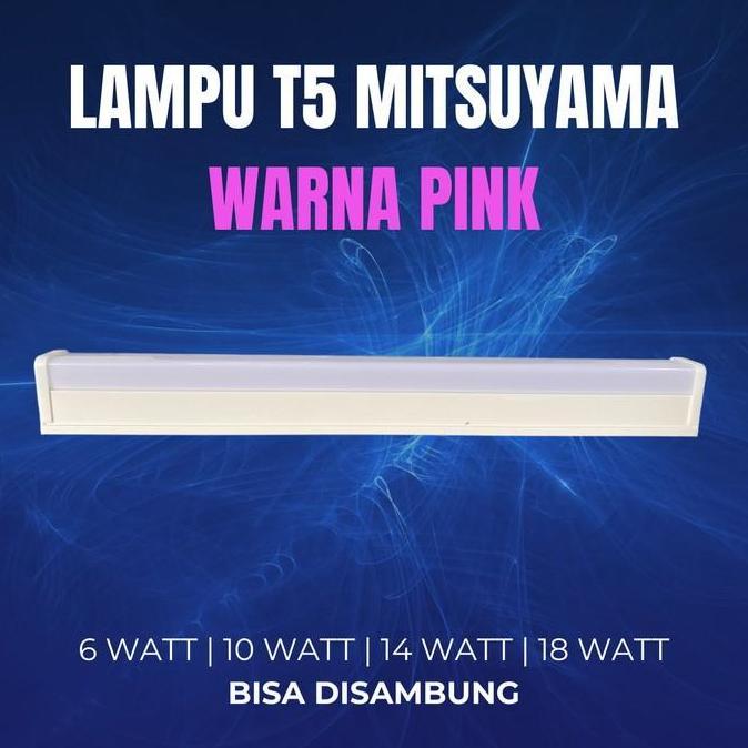 LAMPU T5 LED 90 CM PINK MITSUYAMA LAMPU T5 LED 14 WATT LAMPU  LED