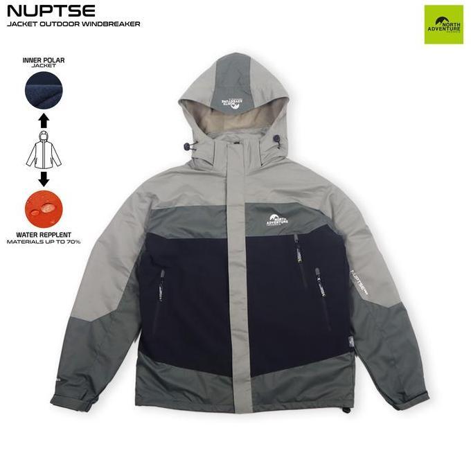 North Adventure Jaket Parasut Waterproof Nuptse.02