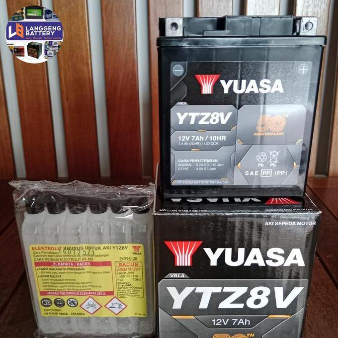 Aki Motor Yamaha Xmax Ytz8V / Gtz8V Yuasa Aki Kering
