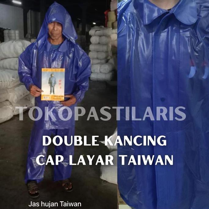 NEW JAS HUJAN MANTEL TEBAL BAGUS IMPOR TAIWAN NELAYAN CAP KAPAL LAYAR ORI