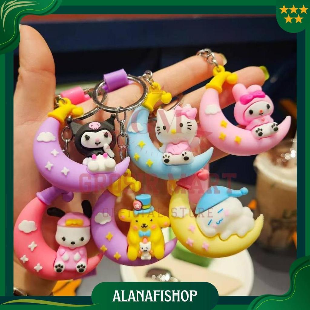 Gantungan Kunci Sanrio Silikon Tebal / Ganci Sanrio / Ganci Kuromi / Gantungan Kunci Boneka Sanrio /