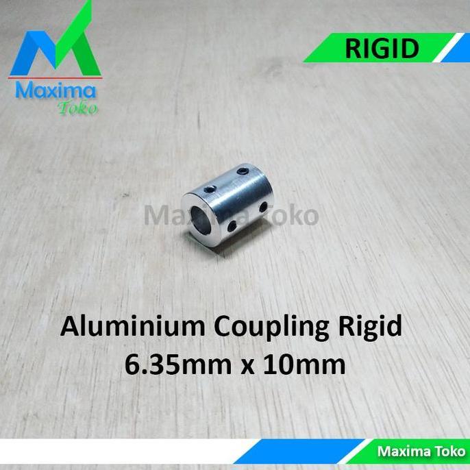 Ready Aluminium Alloy Coupling 6.35x10 mm Shaft Coupler 6.35mm x 10mm RIGID