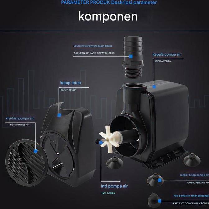 Zapafirt56 - Pompa Air Celup Mini Aquarium & Kolam Hemat Listrik, Hisap Kuat