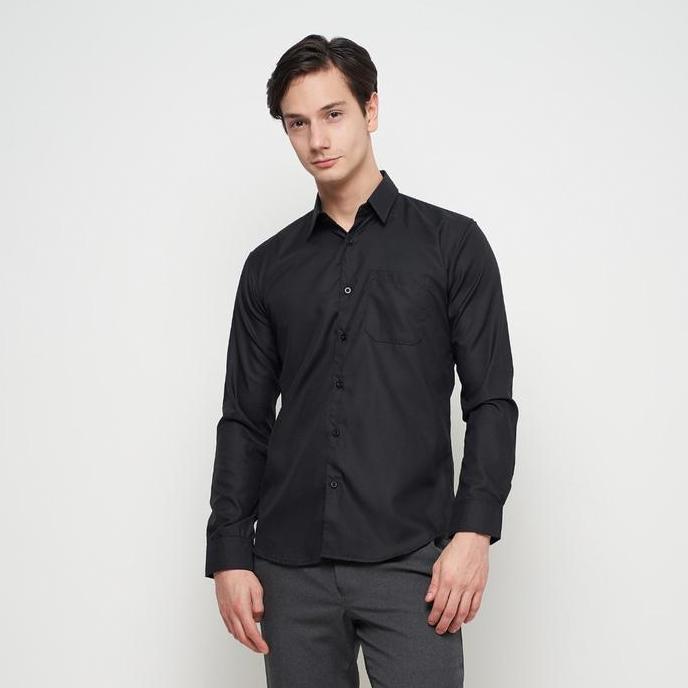 Parayu - Kemeja Putih Pria Basic Formal Untuk Jas Blazer Kantoran Lengan Panjang