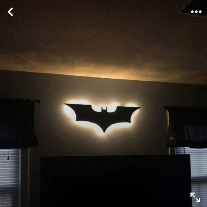Lampu tidur batman hiasan kamar cowok dekorasi lampu kamar