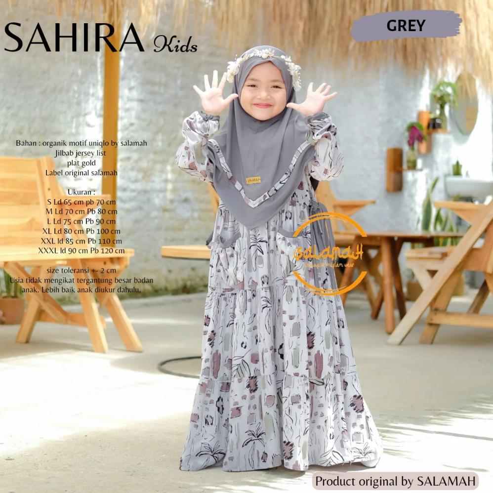 KUALITAS SUPER Gamis anak SAHIRA KIDS Plus Jilbab List dan Plat Gold | usia 2 3 4 5 6 7 8 9 11 - 15 