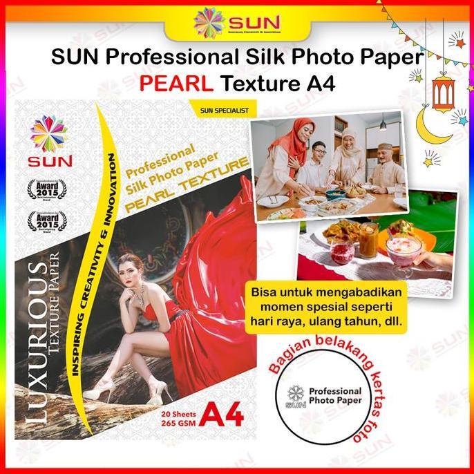 Kertas Foto Doff Silky Texture A4 F4 10R Kulit Jeruk - SUN Professional Silky, Glossy Photo Paper 26