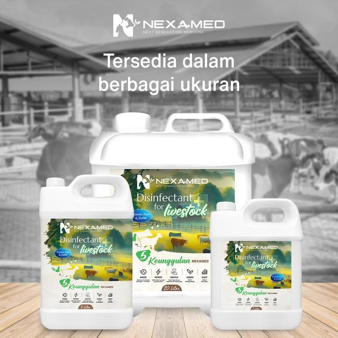 Disinfektan PMK Sapi Nexamed Obat Semprot Kandang & Peralatan Ternak Non Alkohol