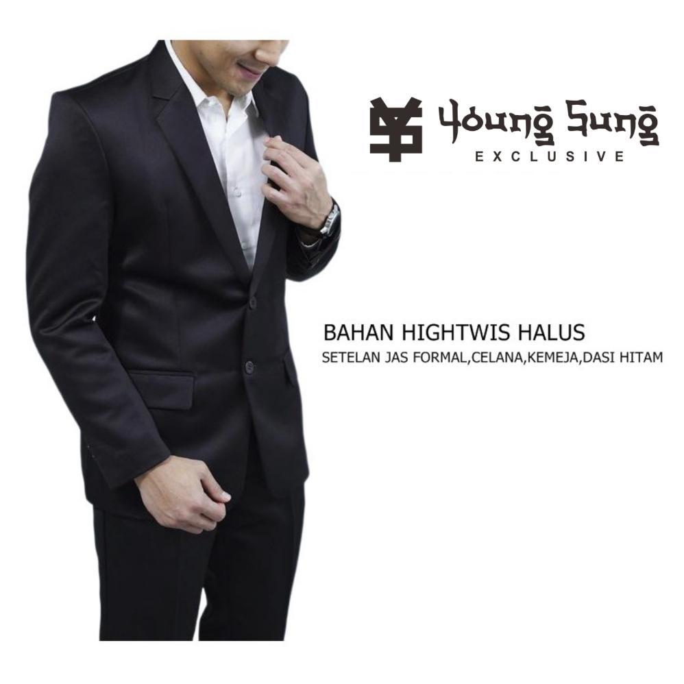 Setelan Jas Formal Pria Hitam Murah Paket Lengkap